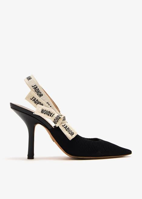 Dior J'Adior Slingback Pumps Black Technical Fabric⁠