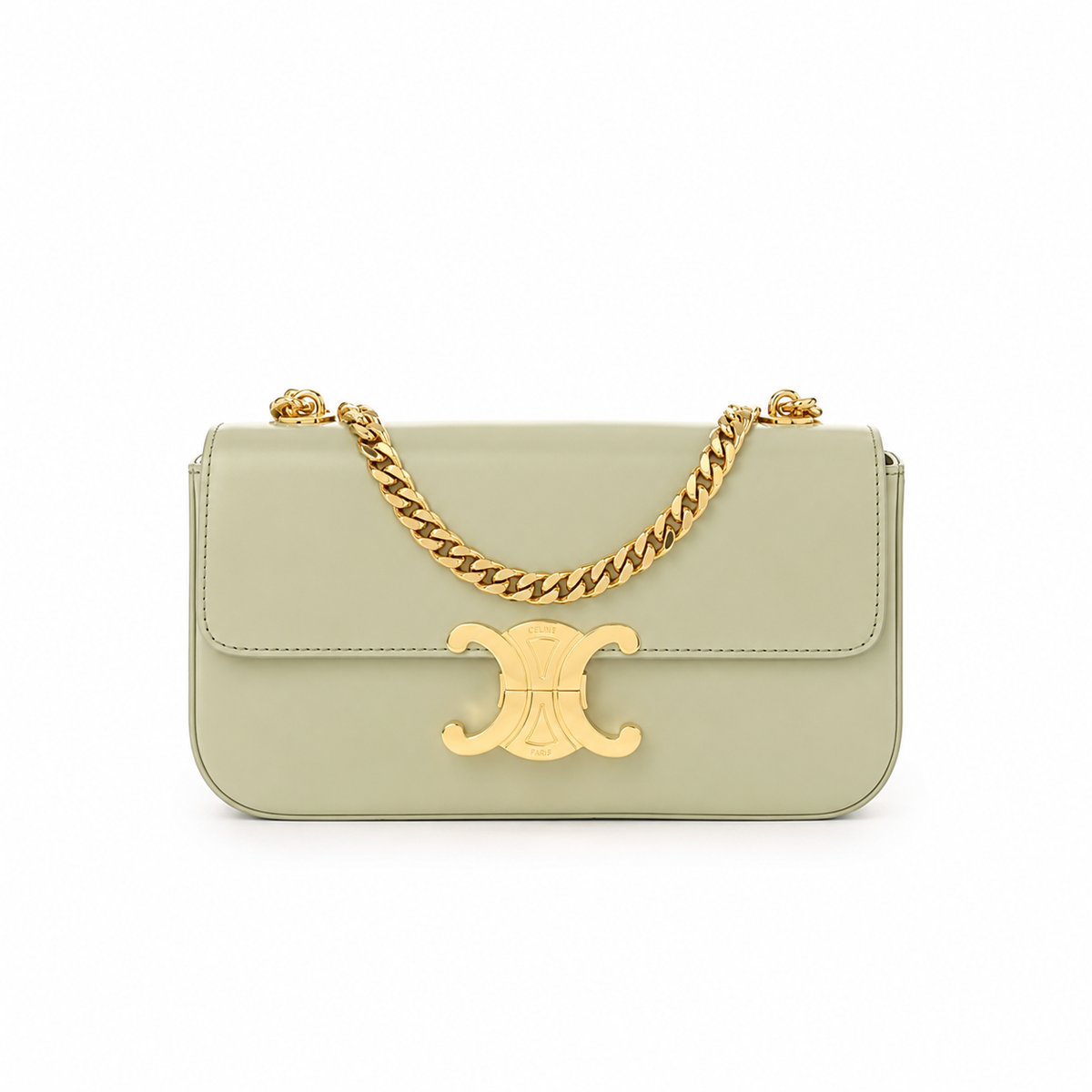 Elegant Triomphe Chain Shoulder Bag (Celine)