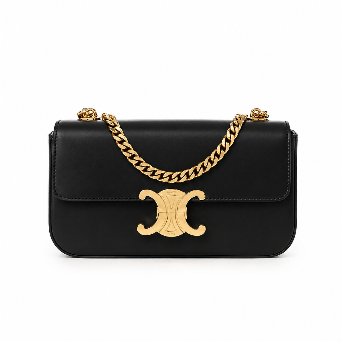 Elegant Triomphe Chain Shoulder Bag (Celine)