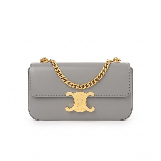 Elegant Triomphe Chain Shoulder Bag (Celine)