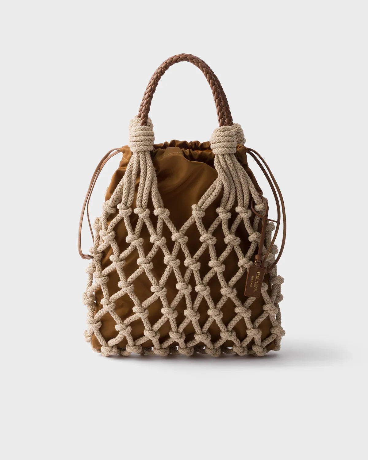 Prada Noué medium cotton macramé bag