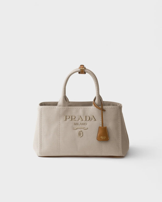 Prada Jardinière large cotton canvas handbag