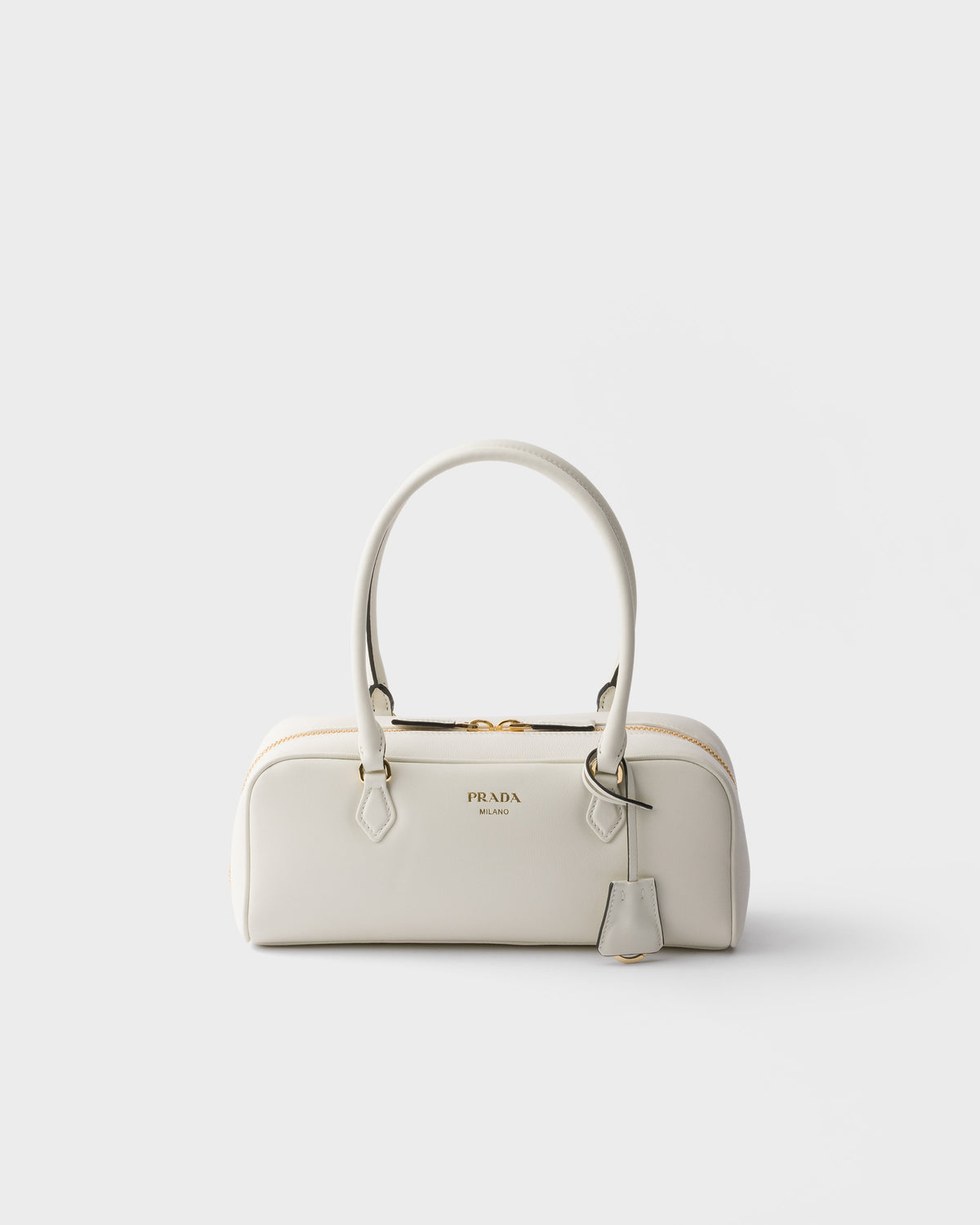Medium leather top-handle bag