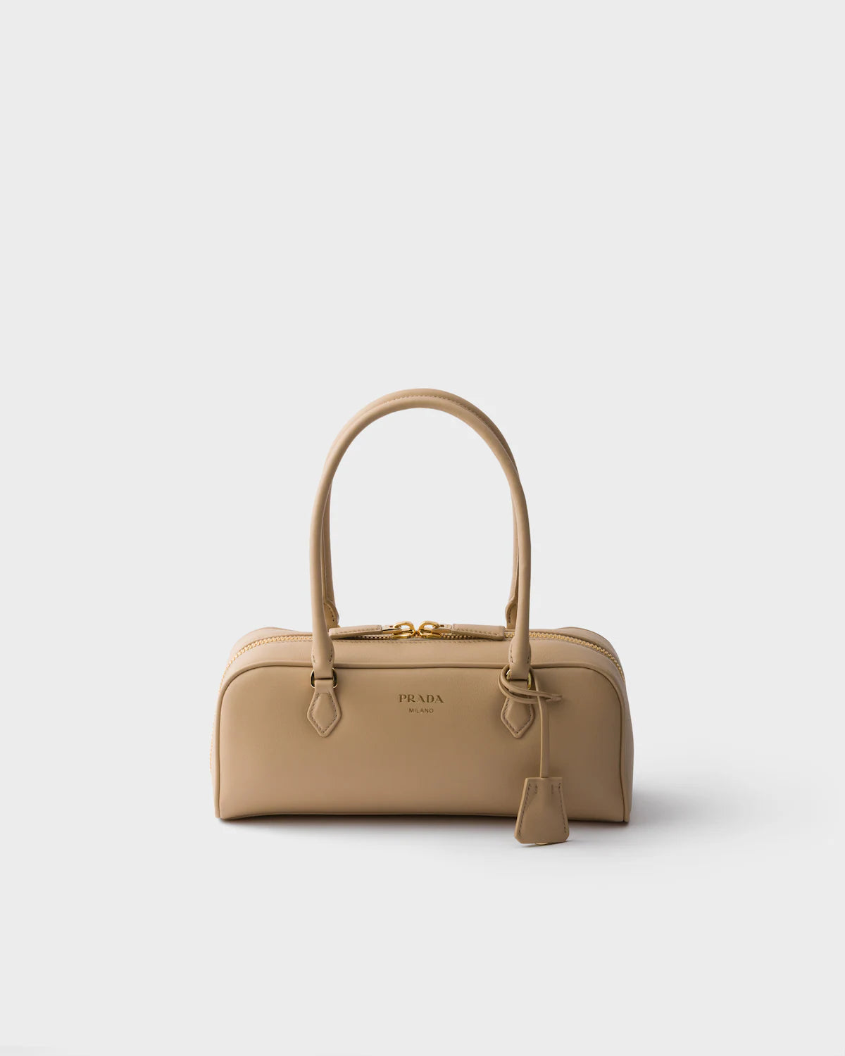 Medium leather top-handle bag