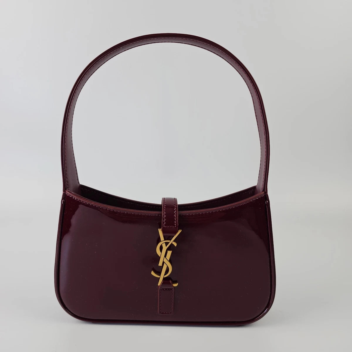 Saint Laurent (YSL) 5 à 7 Patent Leather Hobo Bag