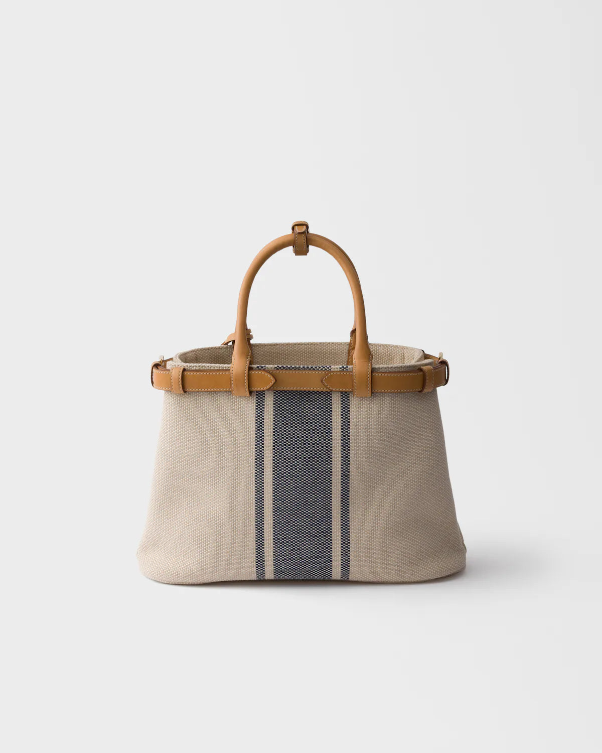 Prada Buckle small canvas and leather bag