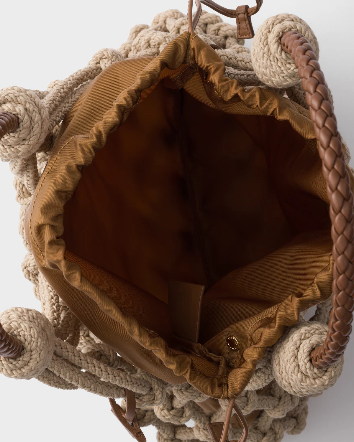 Prada Noué medium cotton macramé bag