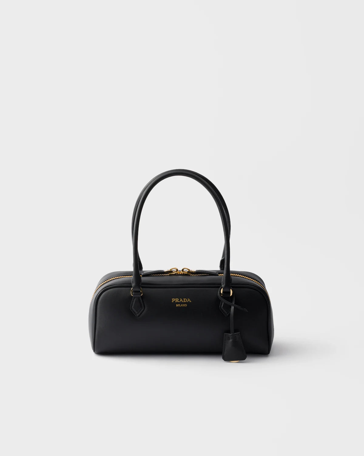Medium leather top-handle bag