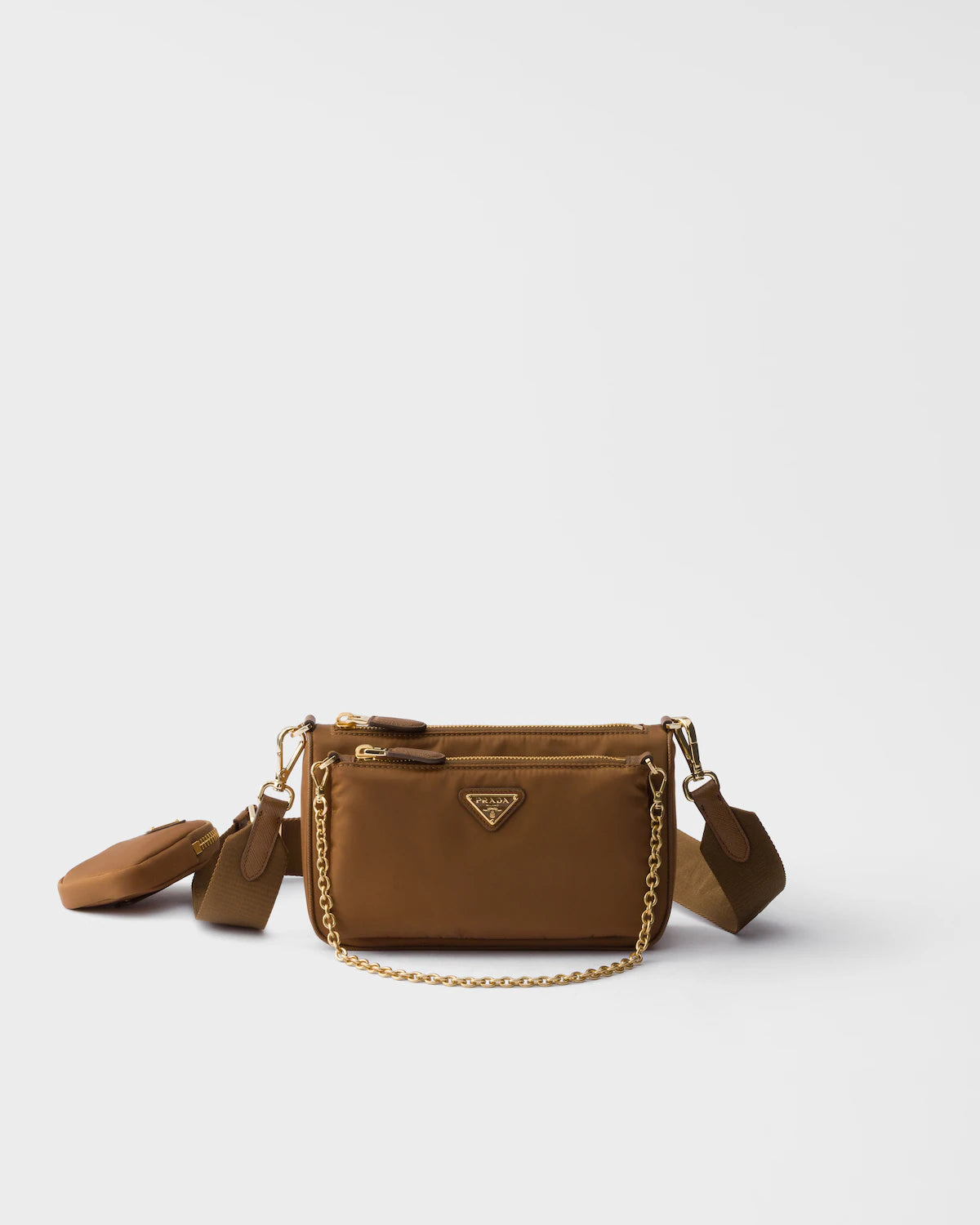 Re-Nylon and Saffiano leather mini shoulder bag