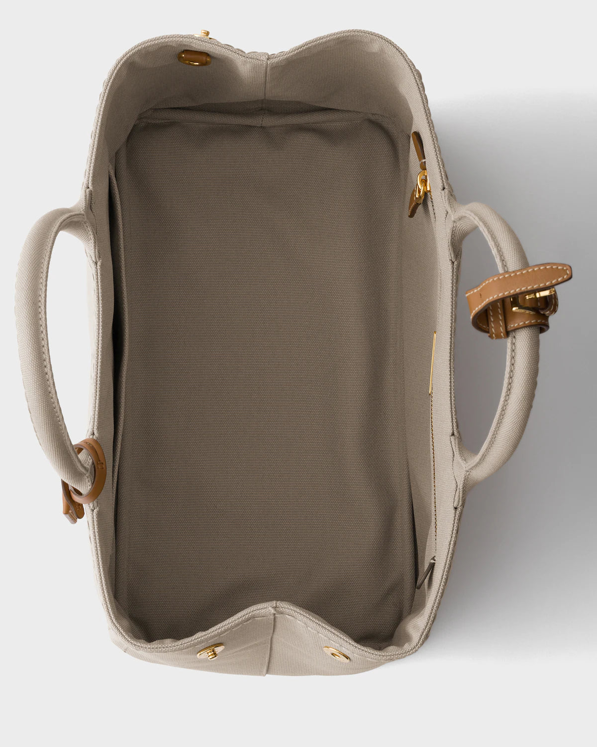Prada Jardinière large cotton canvas handbag