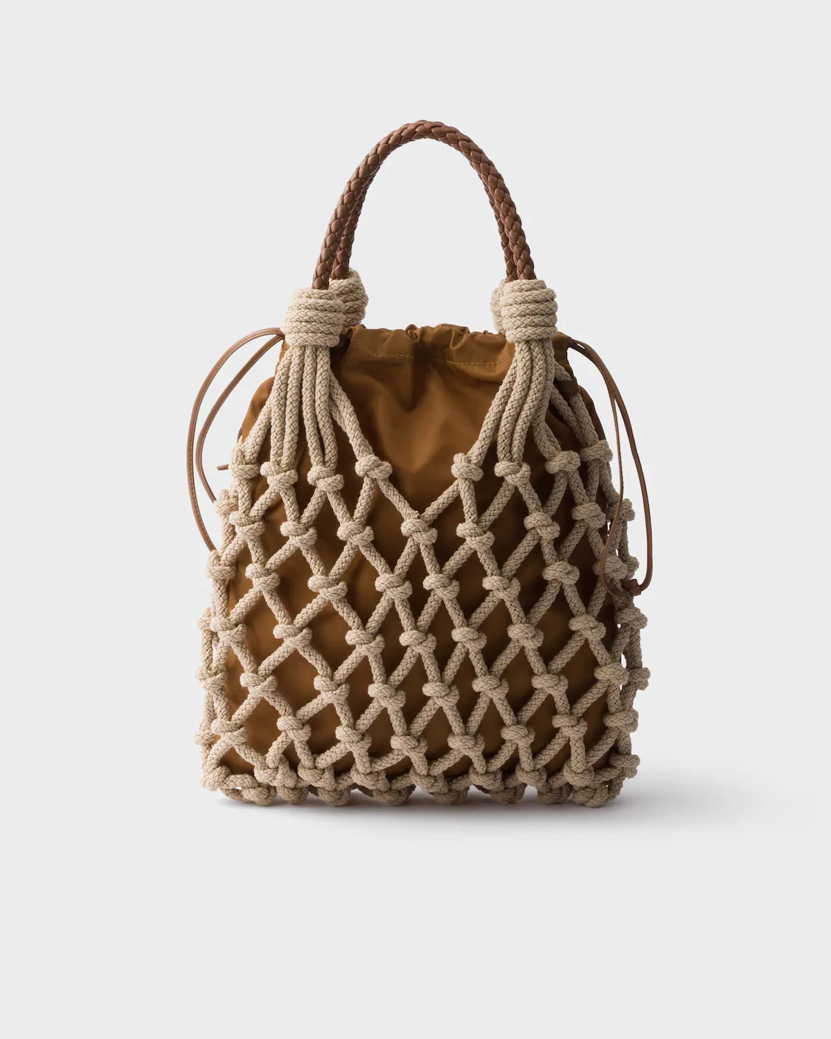 Prada Noué medium cotton macramé bag