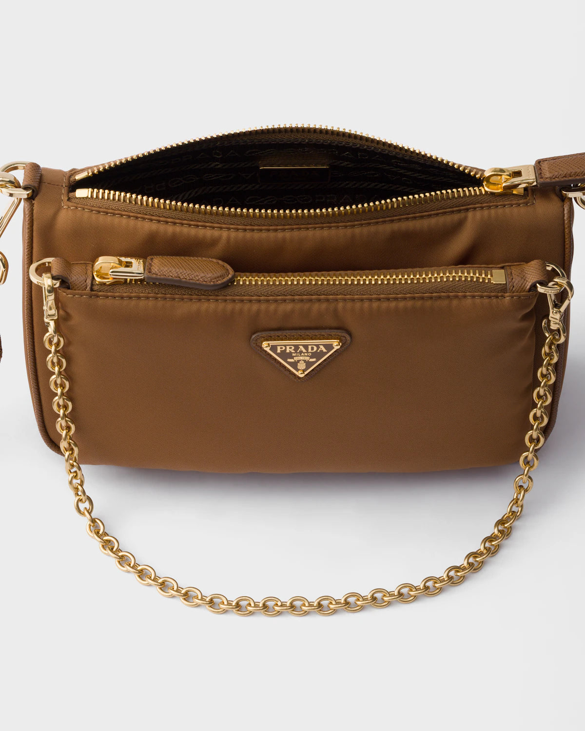Re-Nylon and Saffiano leather mini shoulder bag