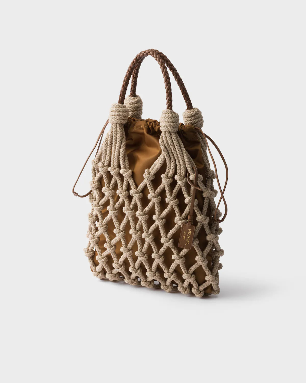 Prada Noué medium cotton macramé bag